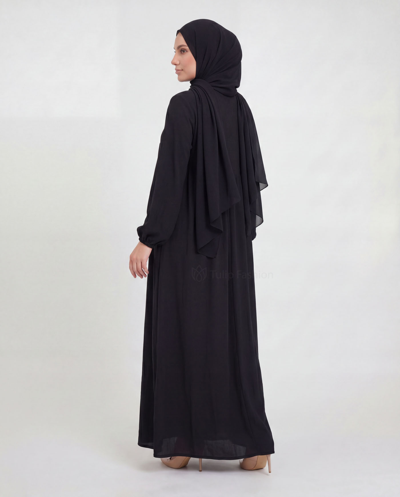 Jinan  Abaya - Black - 3