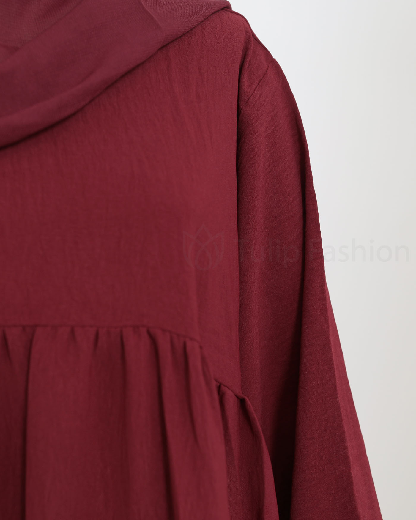 Jinan  Abaya - Maroon - 4