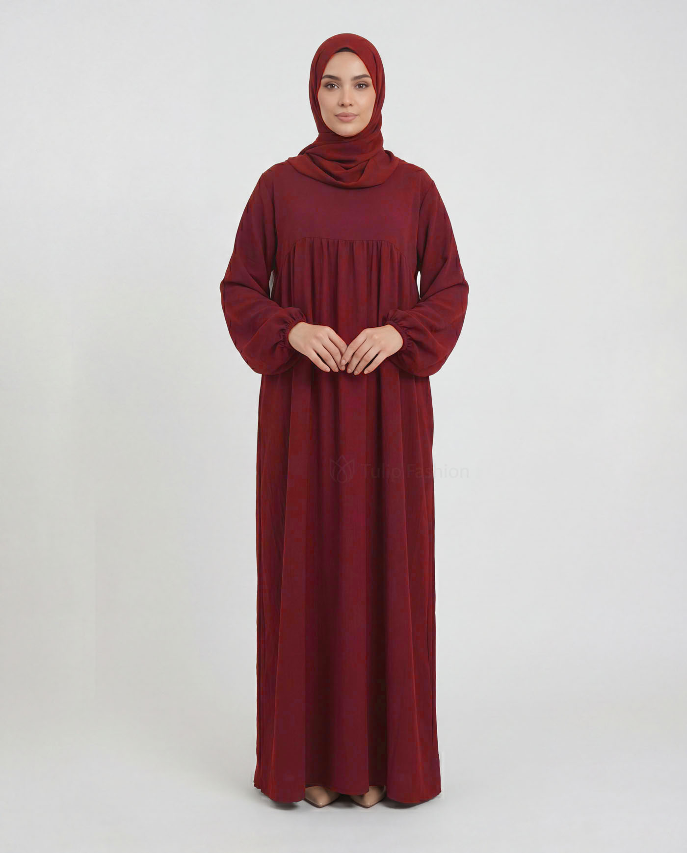 Jinan  Abaya - Maroon