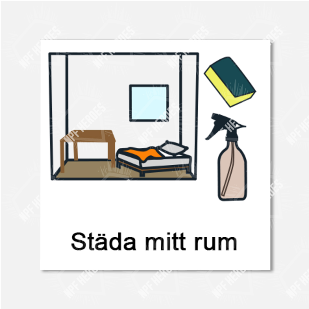 Bildstödsbilder Hushållssysslor, 3x3 cm - 50