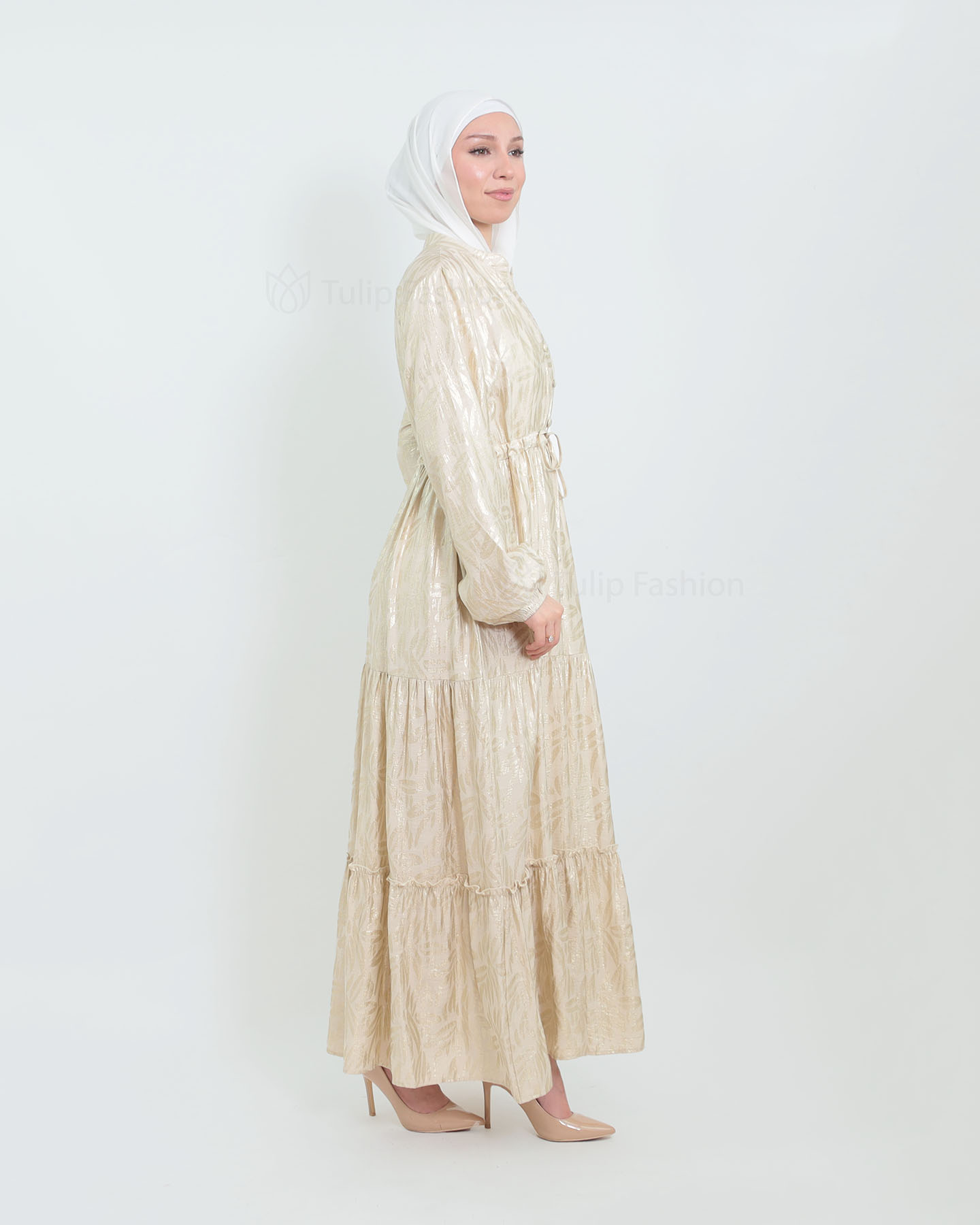 Vardagsklänning - Beige - 4