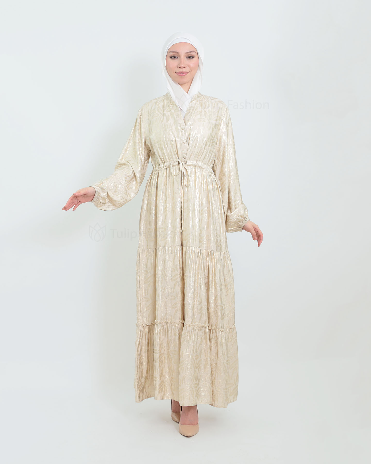 Vardagsklänning - Beige - 3