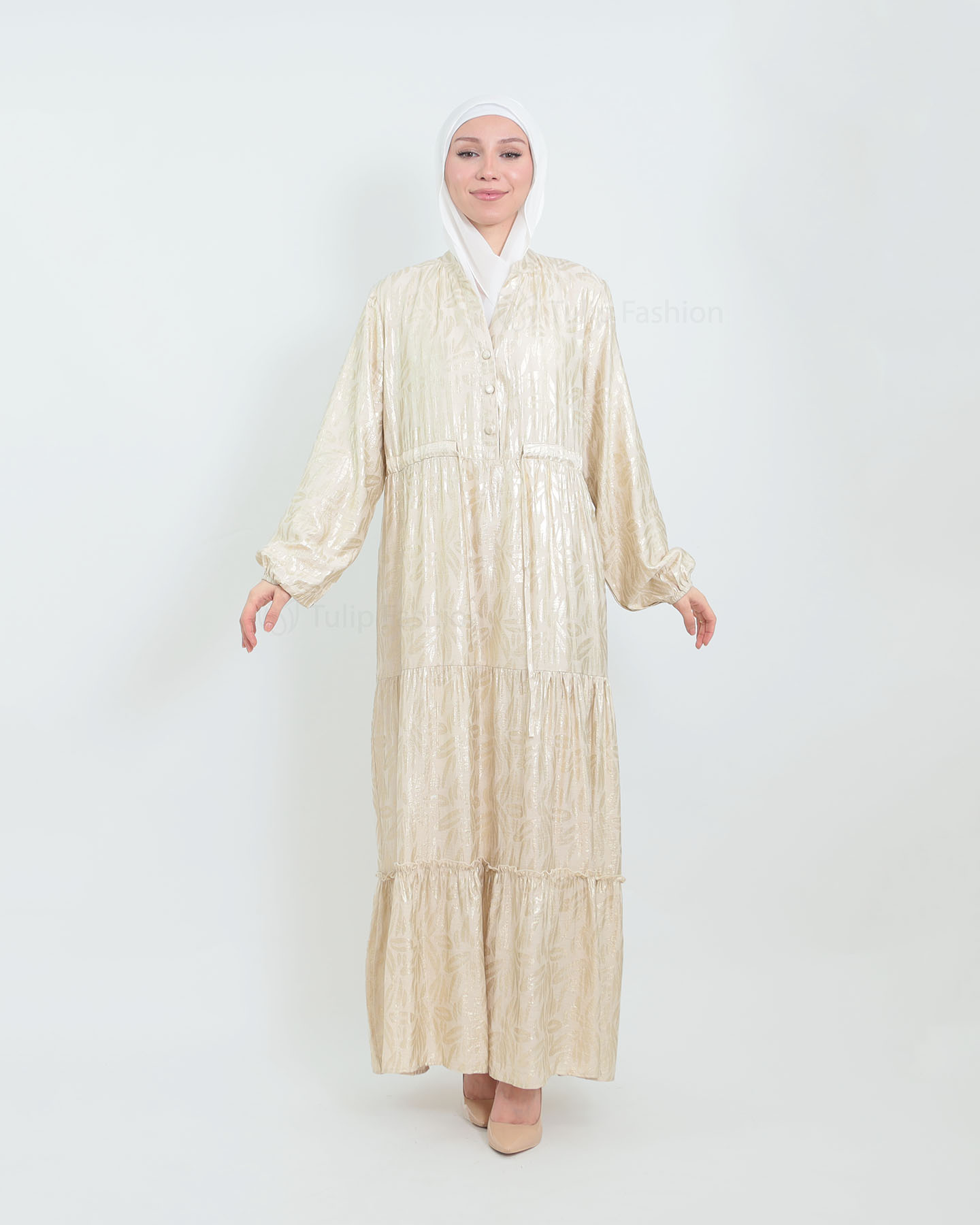 Vardagsklänning - Beige - 2