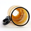 Kjell Engman (Safari 1994) Yellow/Brown Art Glass Tankard 15 cm <with Box>