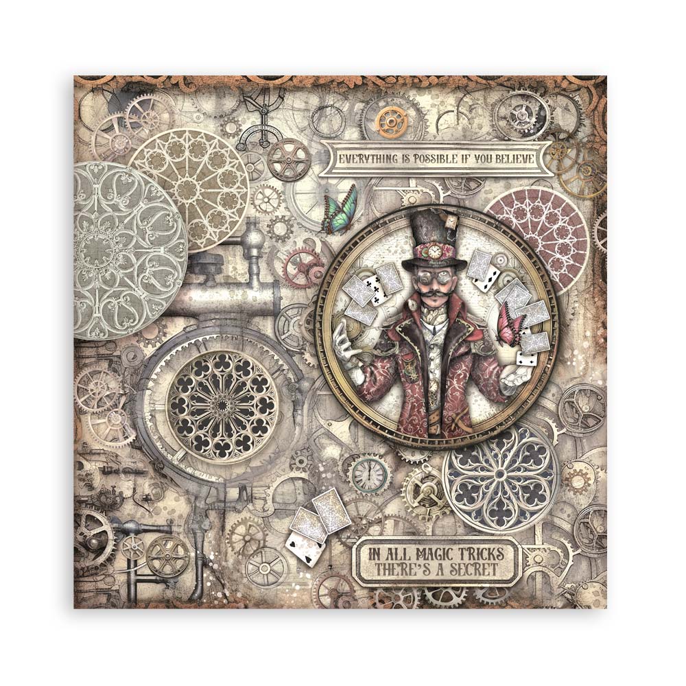 Scrapbooking Pad 22 sheets cm 20,3X20,3 (8"X8") Single Face Master of Magic - 9