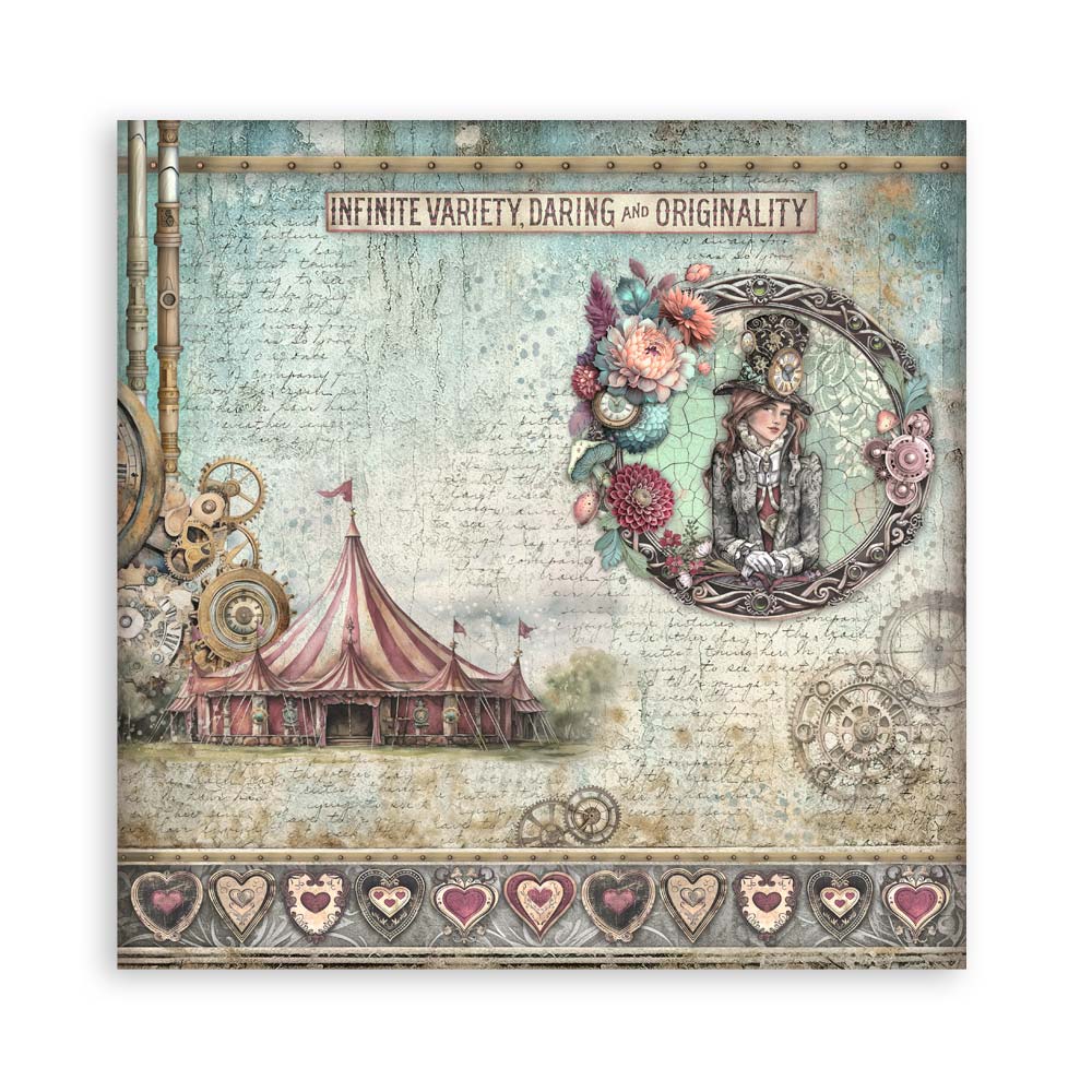 Scrapbooking Pad 22 sheets cm 20,3X20,3 (8"X8") Single Face Master of Magic - 5