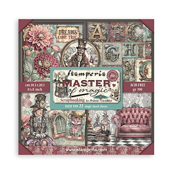 Scrapbooking Pad 22 sheets cm 20,3X20,3 (8"X8") Single Face Master of Magic 