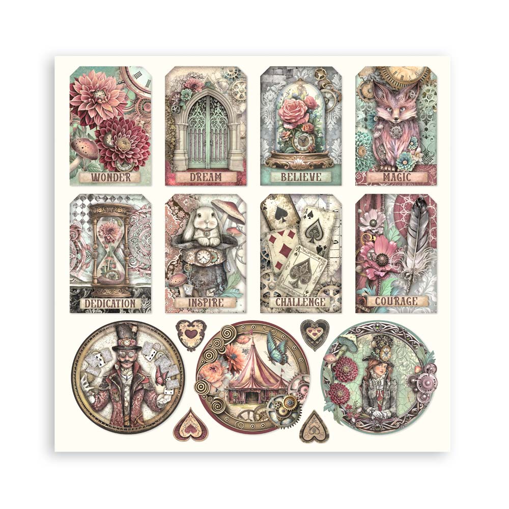 Scrapbooking Pad 22 sheets cm 20,3X20,3 (8"X8") Single Face Master of Magic - 38