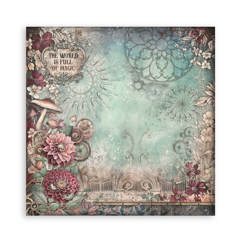 Scrapbooking Pad 22 sheets cm 20,3X20,3 (8"X8") Single Face Master of Magic - 4