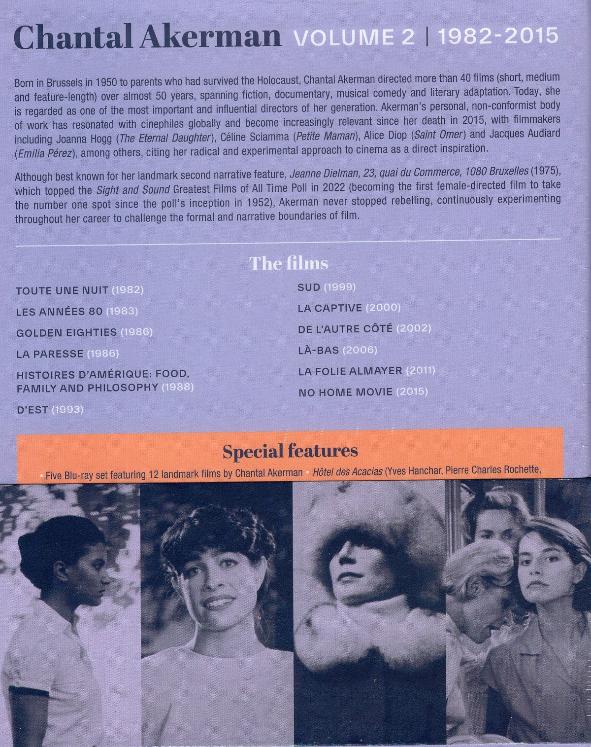 Chantal Akerman Collection Vol.2: 1982-2015 (Limited Edition) (ej svensk text) (Blu-ray) - 2