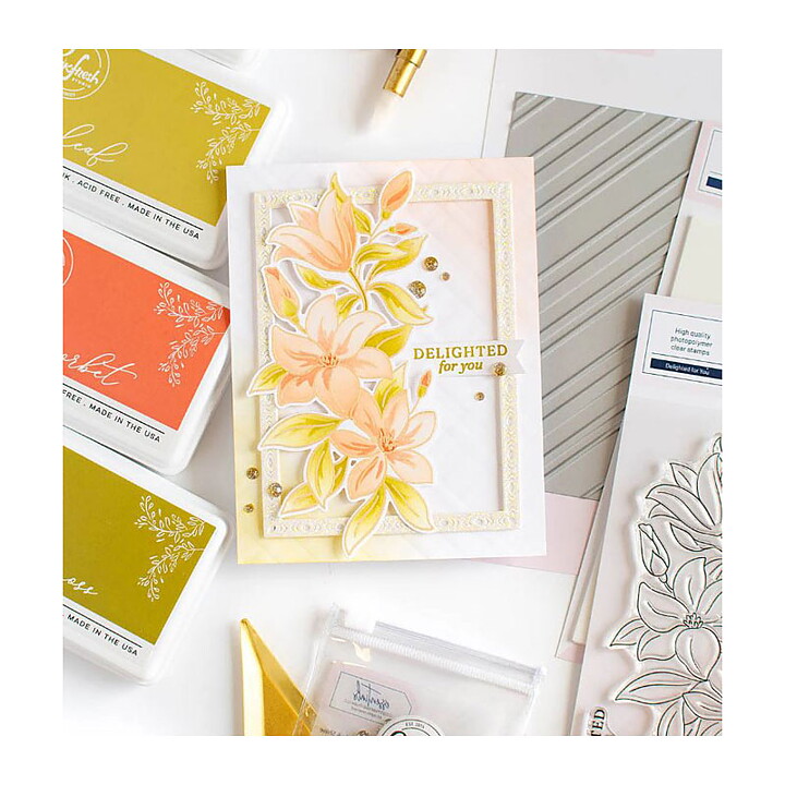 Pinkfresh Studio Stencil - Delighted For You 5 Pack