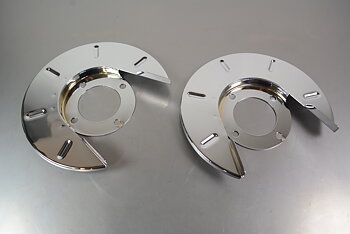 Dust Shields Disc Brakes Front 37-41 P&J Chrome