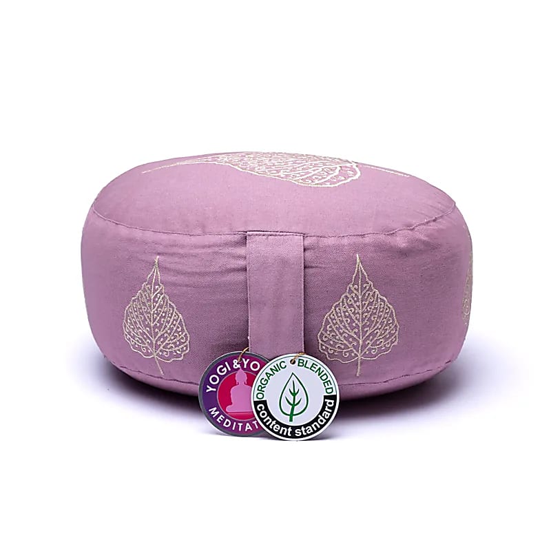 Meditationskudde lila bodhiblad ekologisk bomull (OCS) - 3