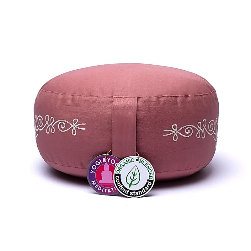 Meditationskudde gammelrosa lotus ekologisk bomull (OCS) - 3