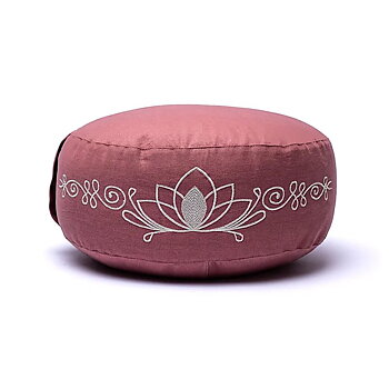 Meditationskudde gammelrosa lotus ekologisk bomull (OCS)