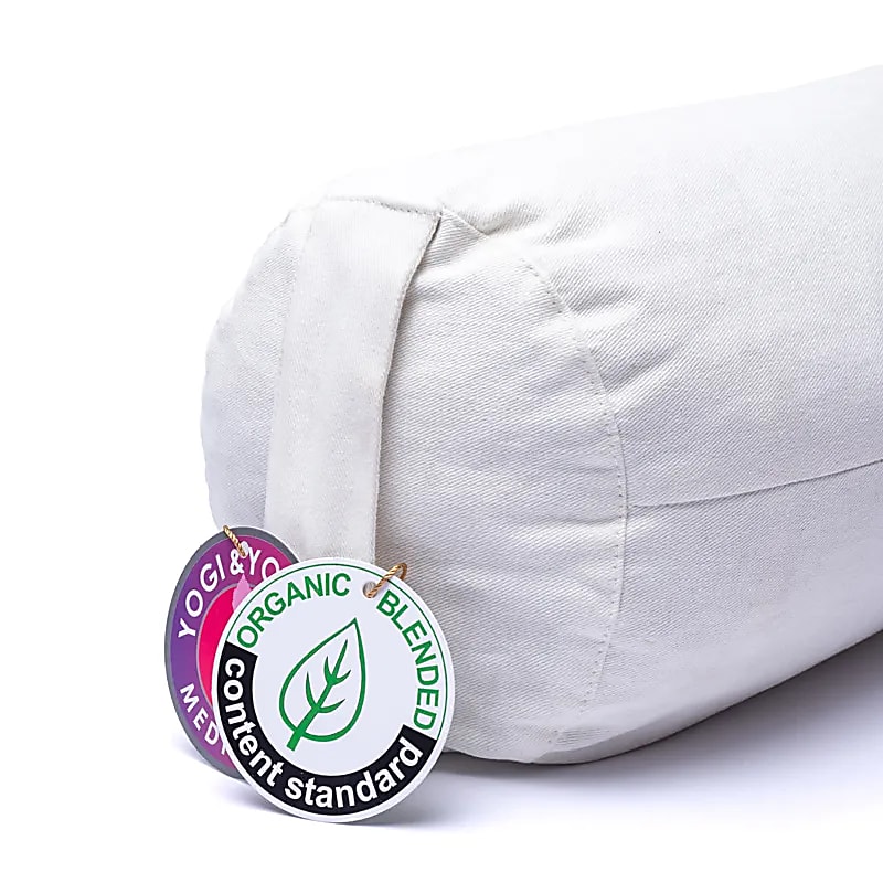 Meditationsbolster med vit med hjärtan ekologisk bomull - 3