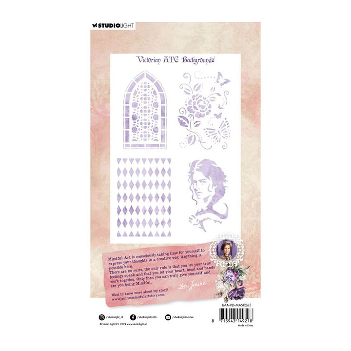 Studio Light Stencil - Victorian ATC Backgrounds