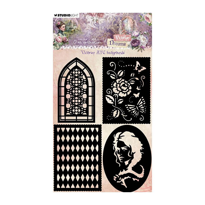 Studio Light Stencil - Victorian ATC Backgrounds