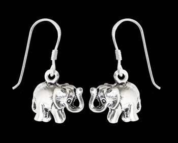 Små elefant örhängen i Äkta silver.