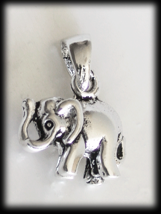 Ett litet elefant halsband i Äkta silver. - 3