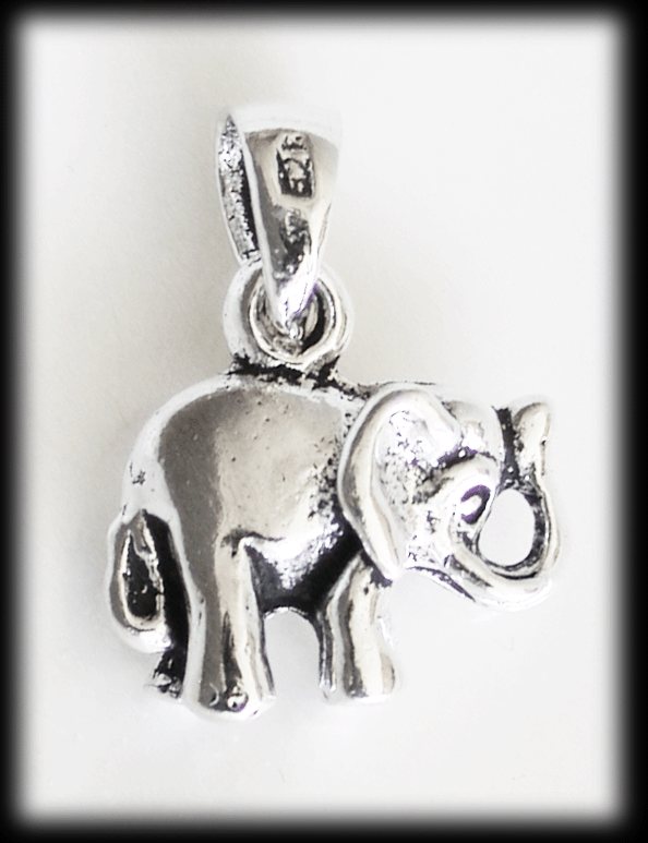Ett litet elefant halsband i Äkta silver. - 2