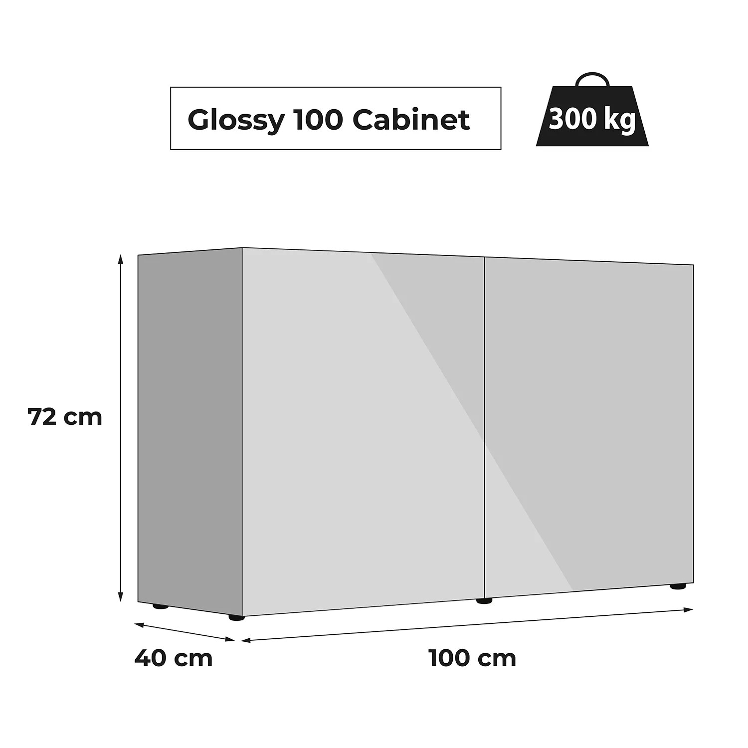 Aquael Glossy ST 100 Paket Grå LxBxH: 100x40x135 cm, 215 liter - 10