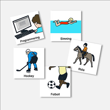 Bildstödsbilder fritidsaktiviteter