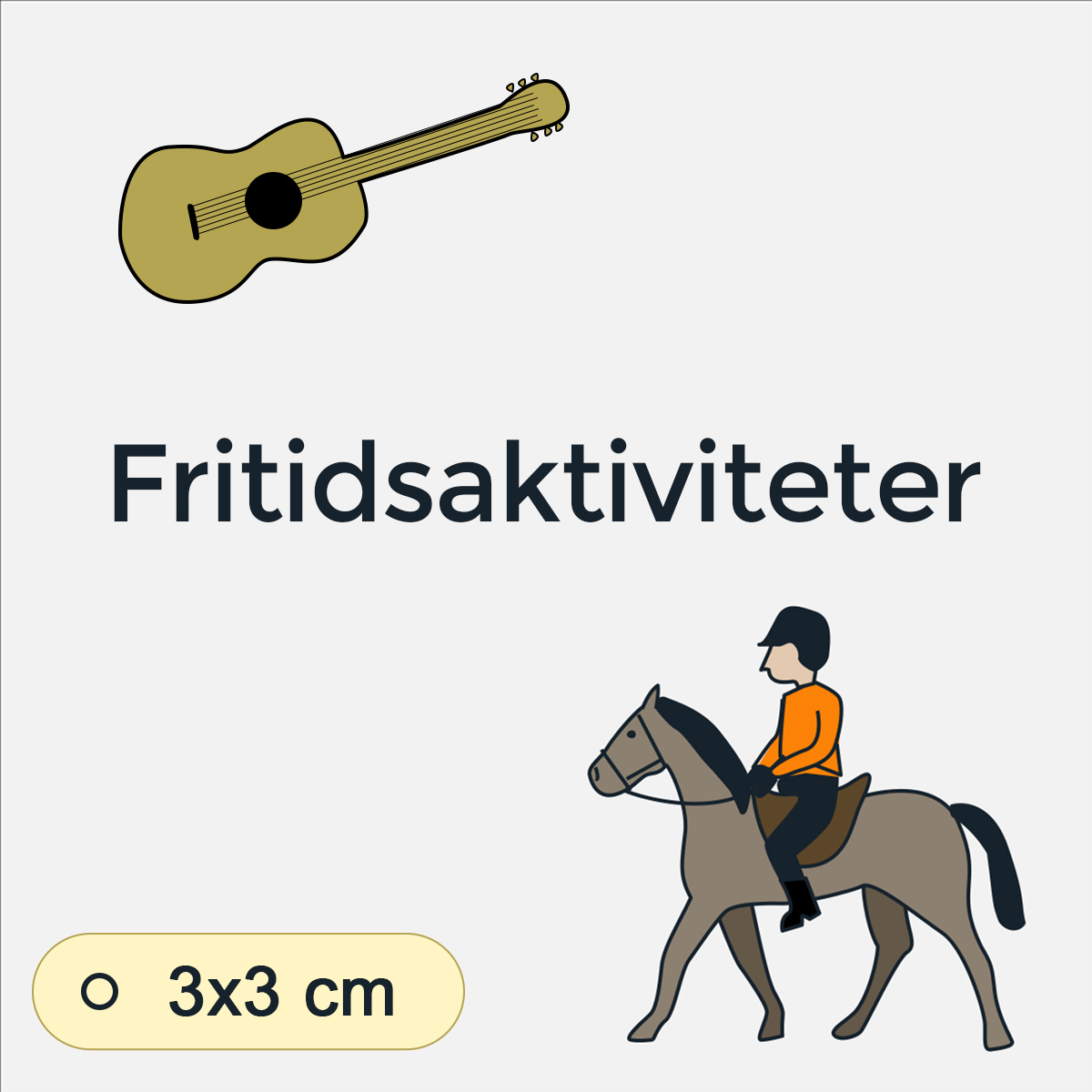 Bildstödsbilder Fritidsaktiviteter, 3x3 cm