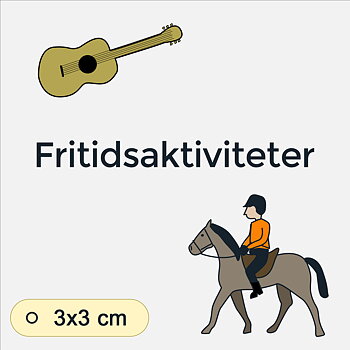 Bildstödsbilder Fritidsaktiviteter, 3x3 cm
