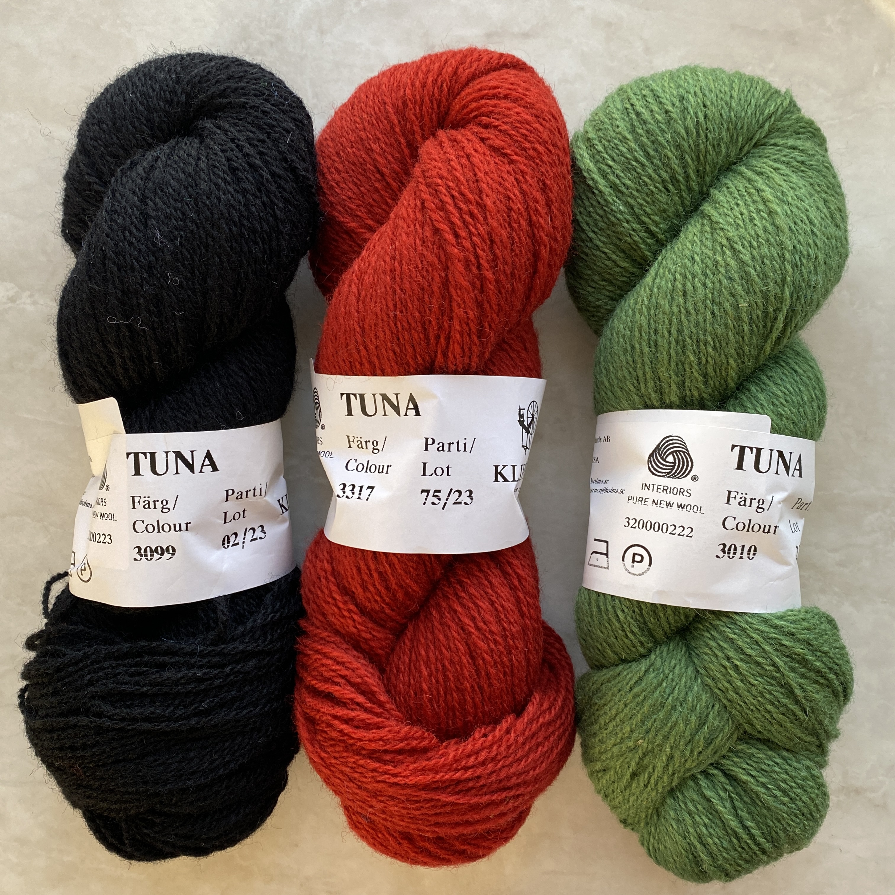 Tuna Röd 3317, Klippan 2-trådigt ullgarn 310m /100g - 7
