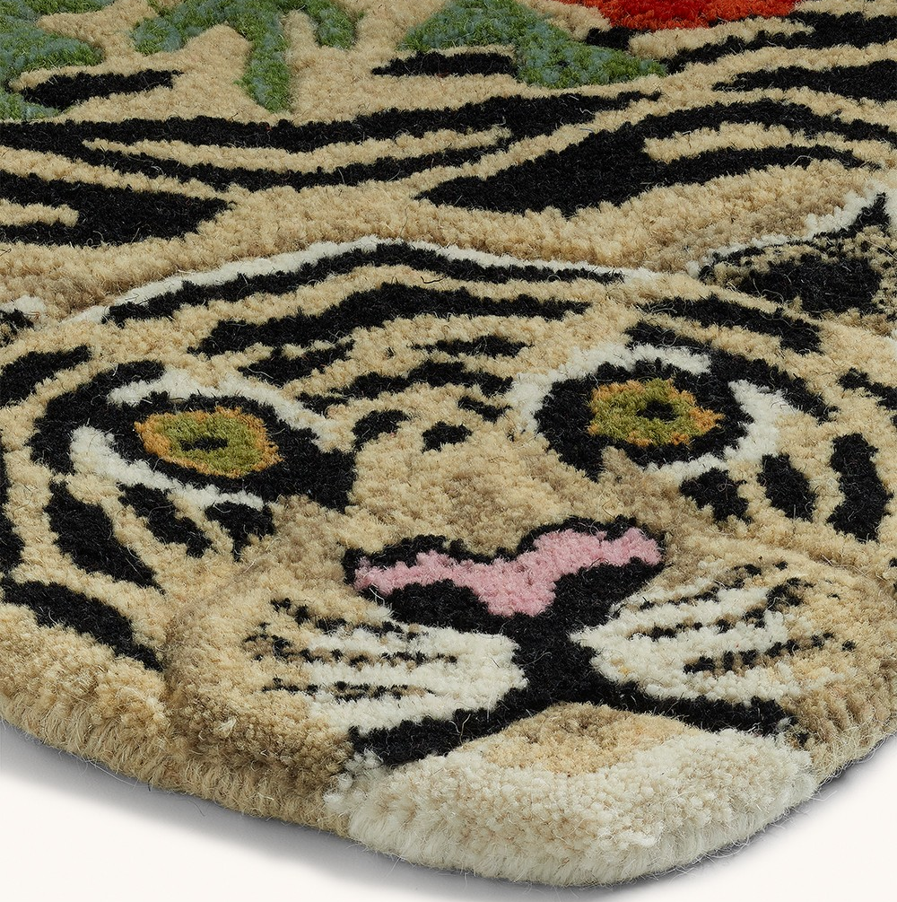 Matta Tiger, Blommig vit, S - 3