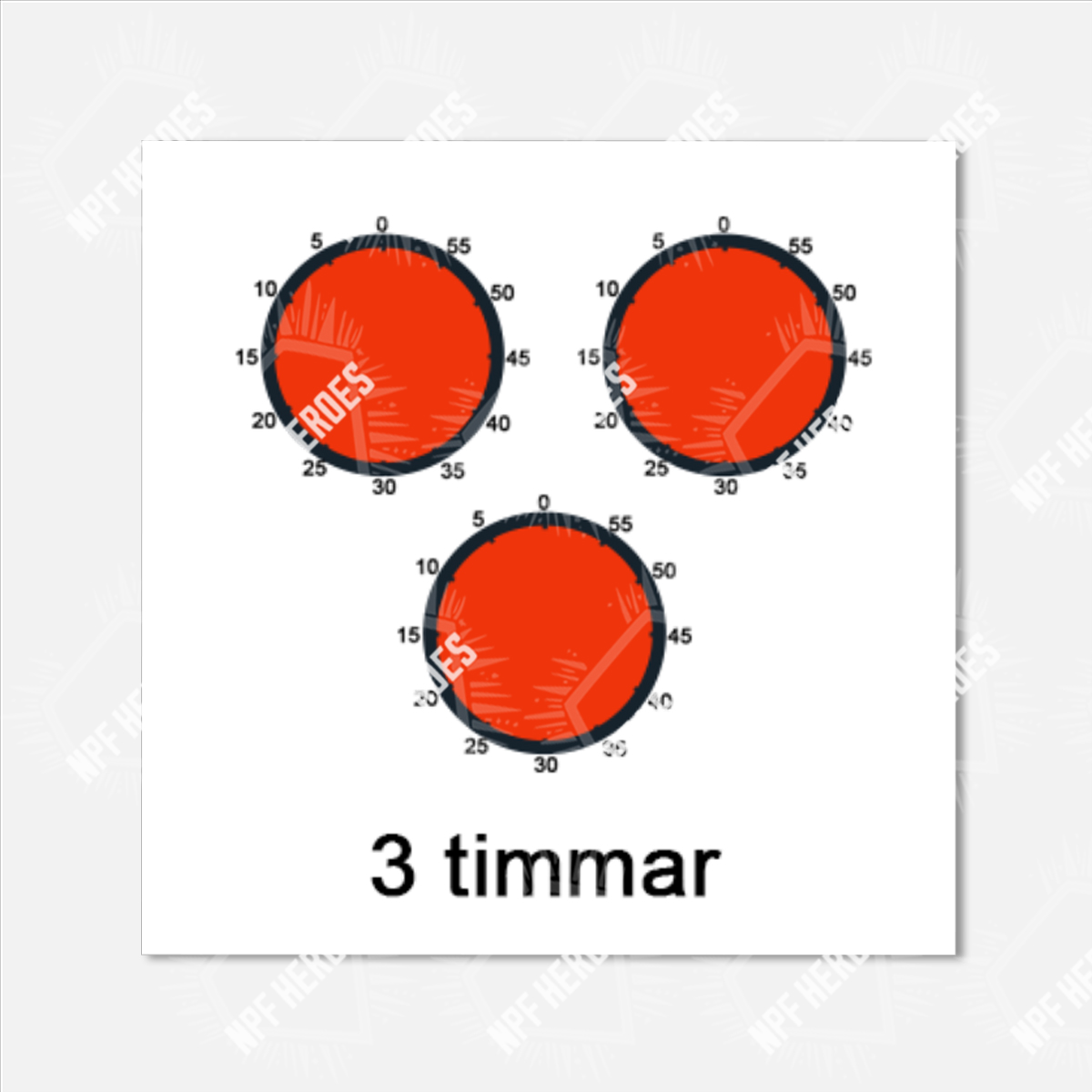 Bildstödsbilder Tid och klockor, 3x3 cm - 18