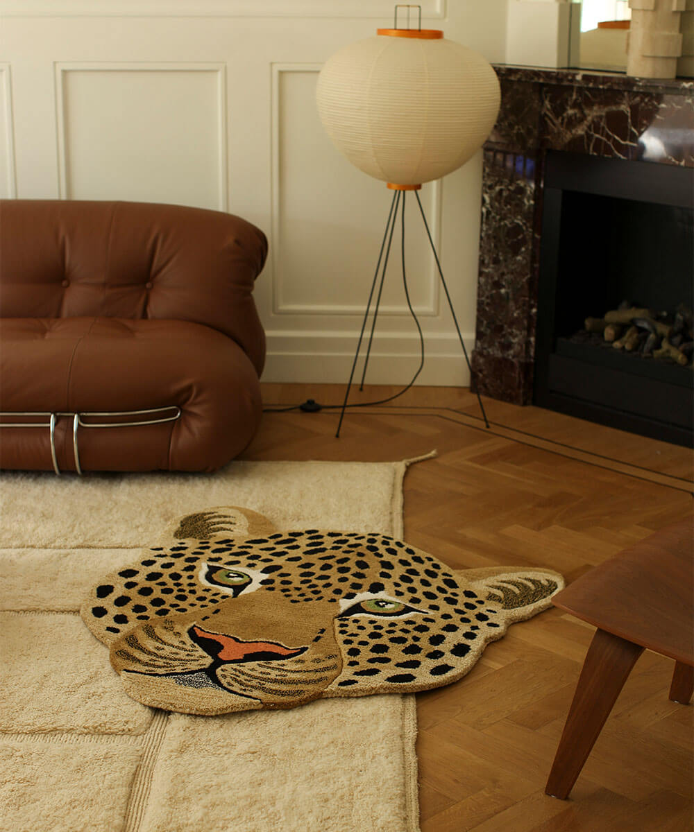 Matta Leopard Huvud, L - 3