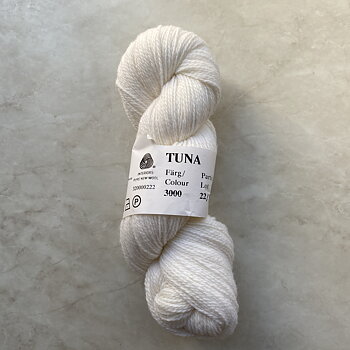 Tuna Vit 3000, Klippan 2-trådigt ullgarn 310m /100g
