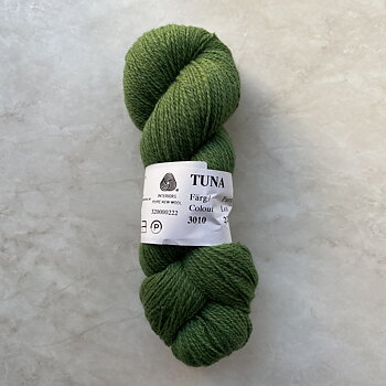 Tuna Grön 3010, Klippan 2-trådigt ullgarn 310m /100g