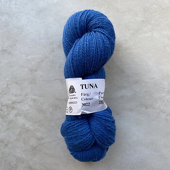 Tuna Blå 3022, Klippan 2-trådigt ullgarn 310m /100g