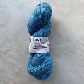 Tuna Turkos 3718, Klippan 2-trådigt ullgarn 310m /100g