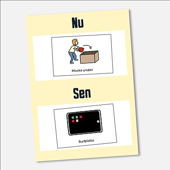 Nu och sen, tavla 21x29 cm