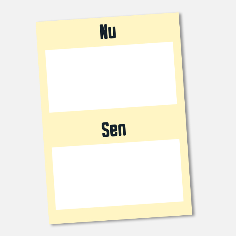 Nu och sen, tavla 21x29 cm - 5