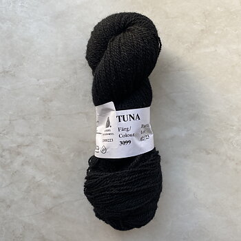 Tuna Svart 3099, Klippan 2-trådigt ullgarn 310m /100g