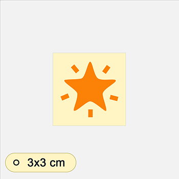 Bildstödsbilder Stjärna, 3x3 cm