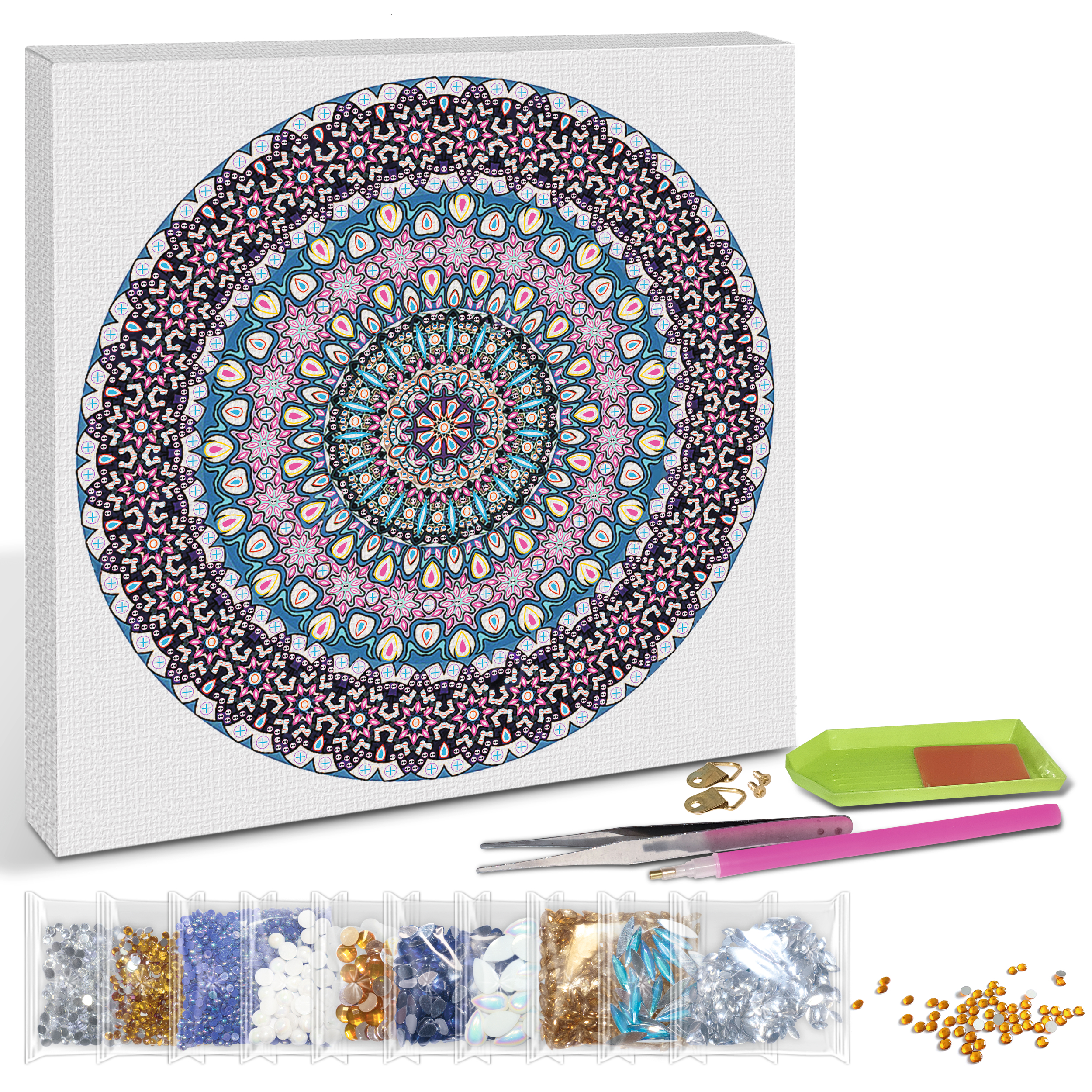 Diamond Painting - Mandala -Blå - 5