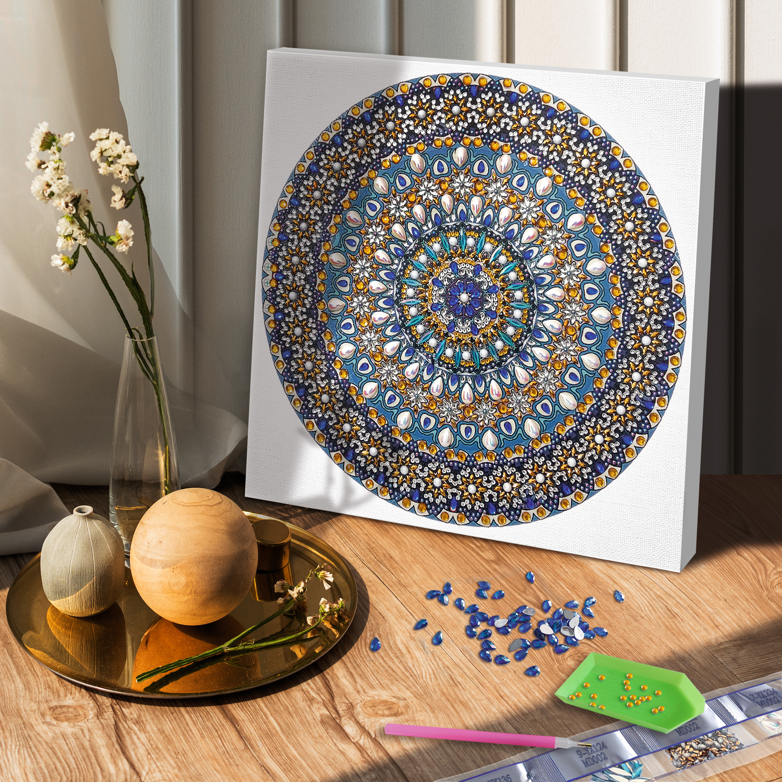 Diamond Painting - Mandala -Blå - 3