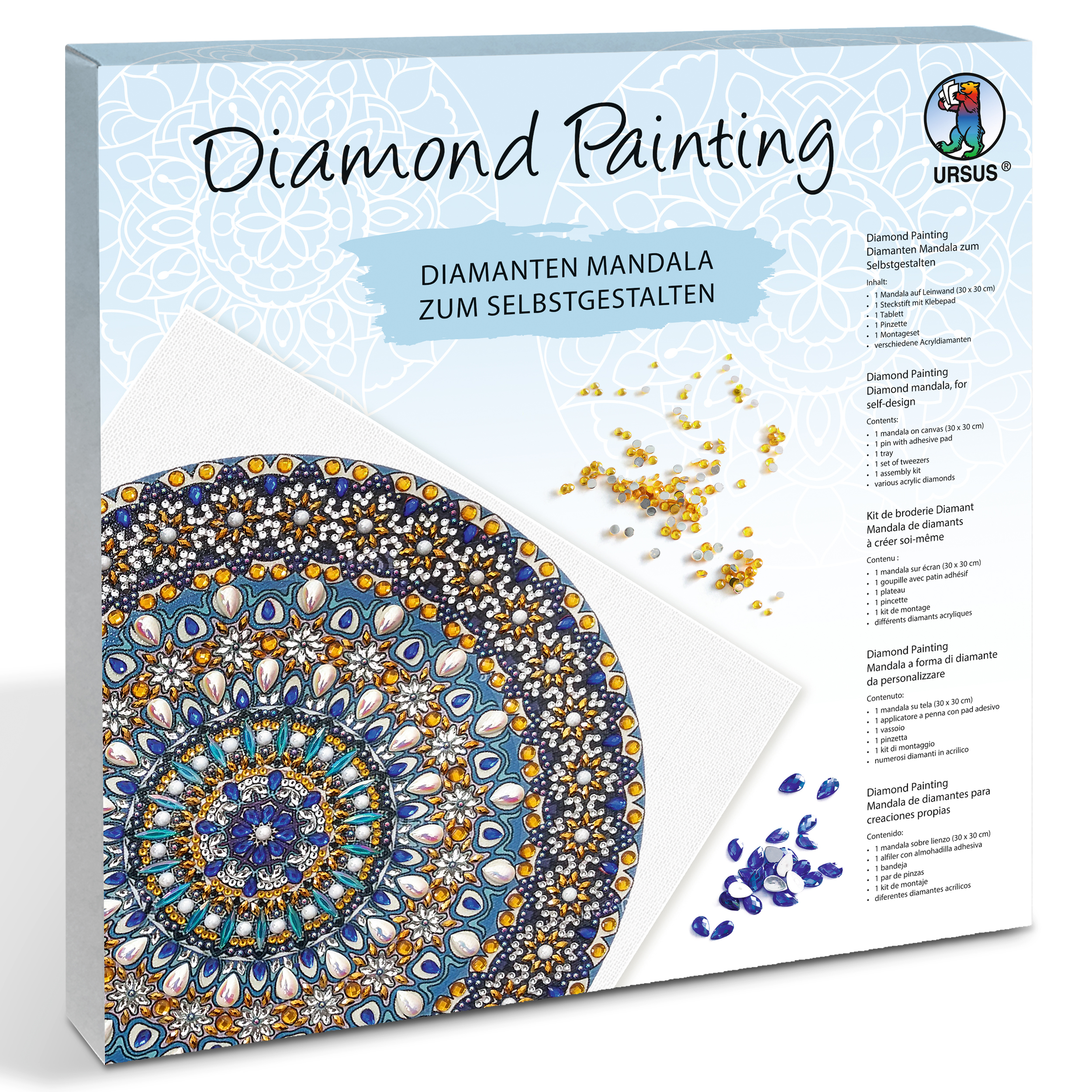 Diamond Painting - Mandala -Blå