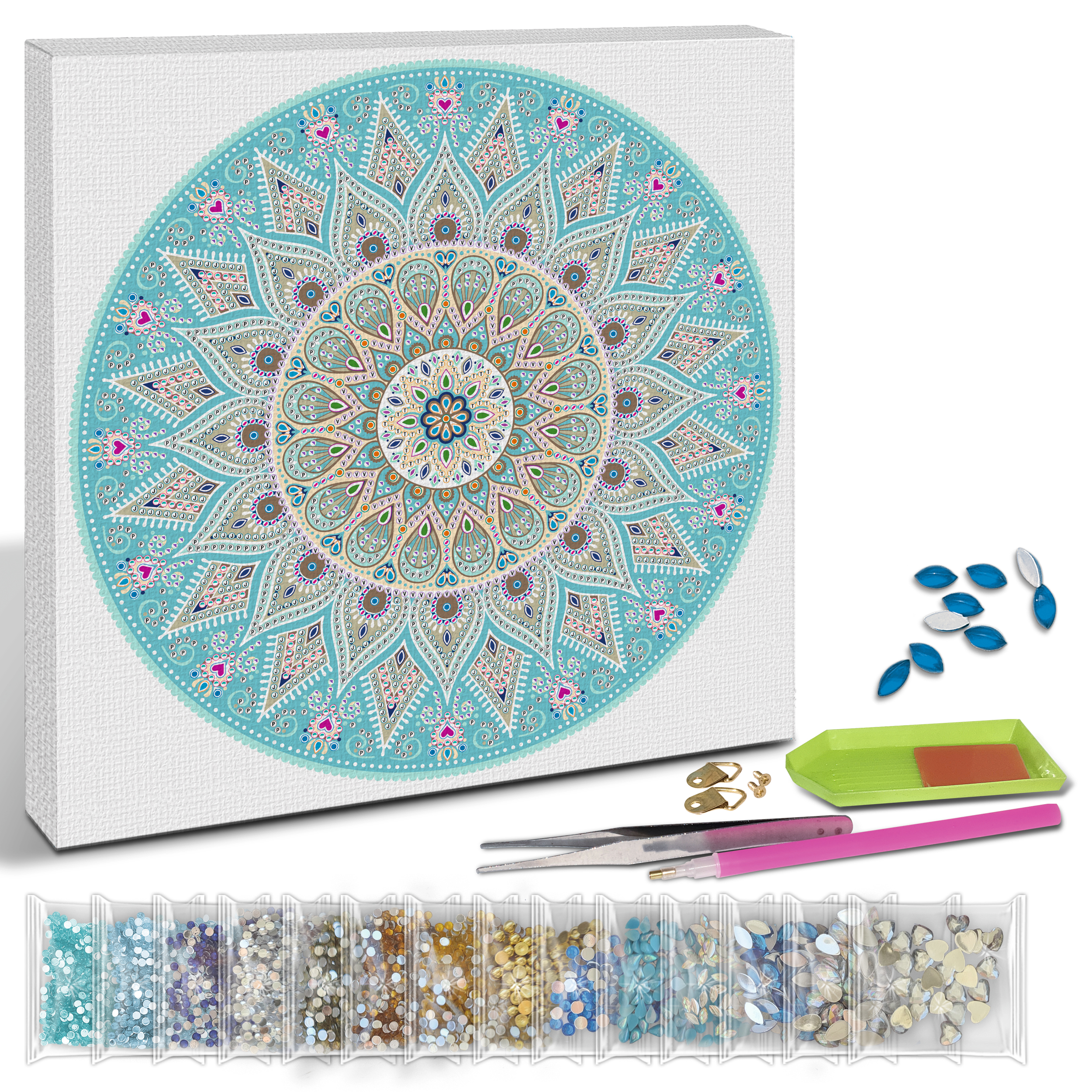 Diamond Painting - Mandala -Turkos - 2