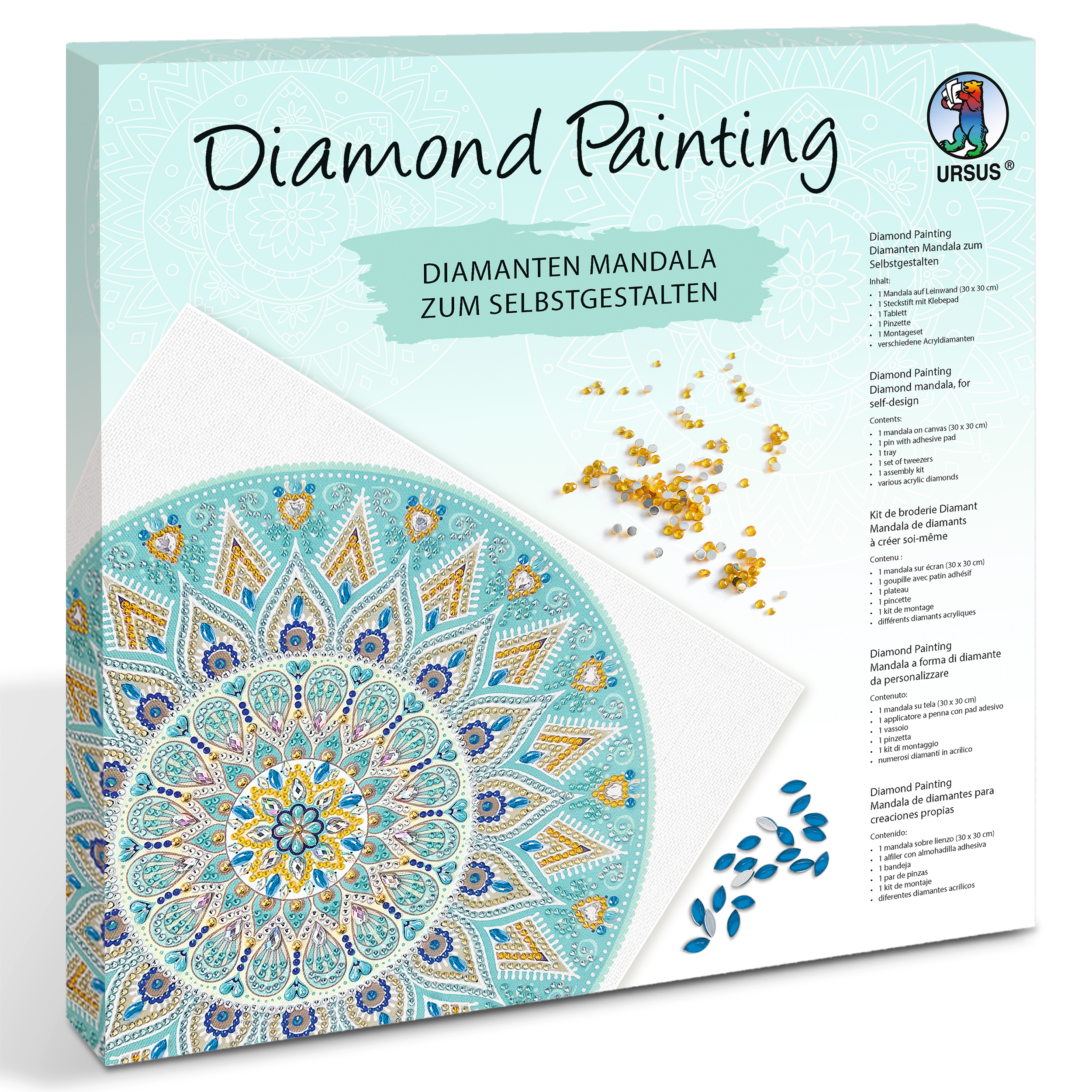 Diamond Painting - Mandala -Turkos