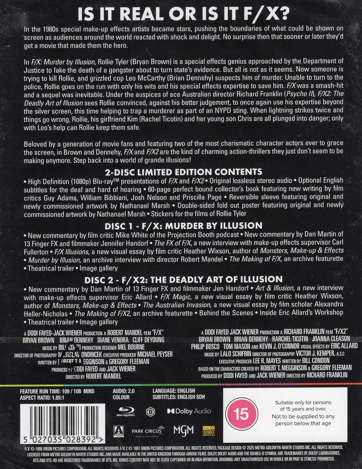 F/X - Murder by Illusion & F/X 2 - The Deadly Art of Illusion (Limited Edition) (ej svensk text) (Blu-ray) - 2