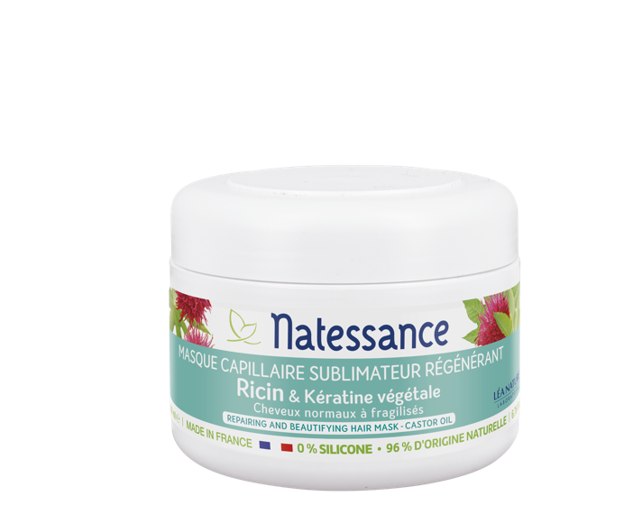 Natessance Repairing & Beautifying Mask - Castor Oil & Plant Keratin, 200 ml