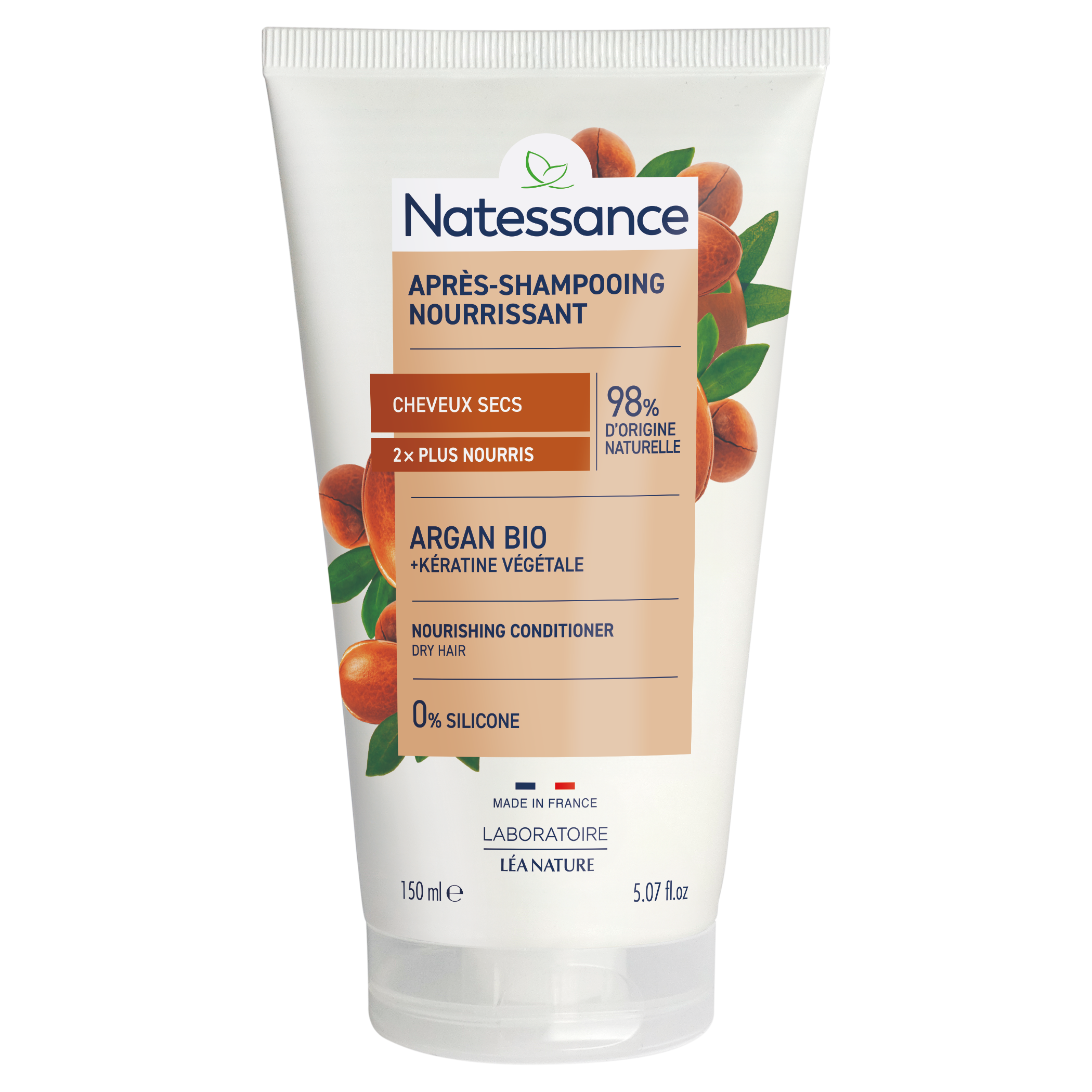 Natessance Nourishing Conditioner - Argan & Plant Keratin, 150 ml