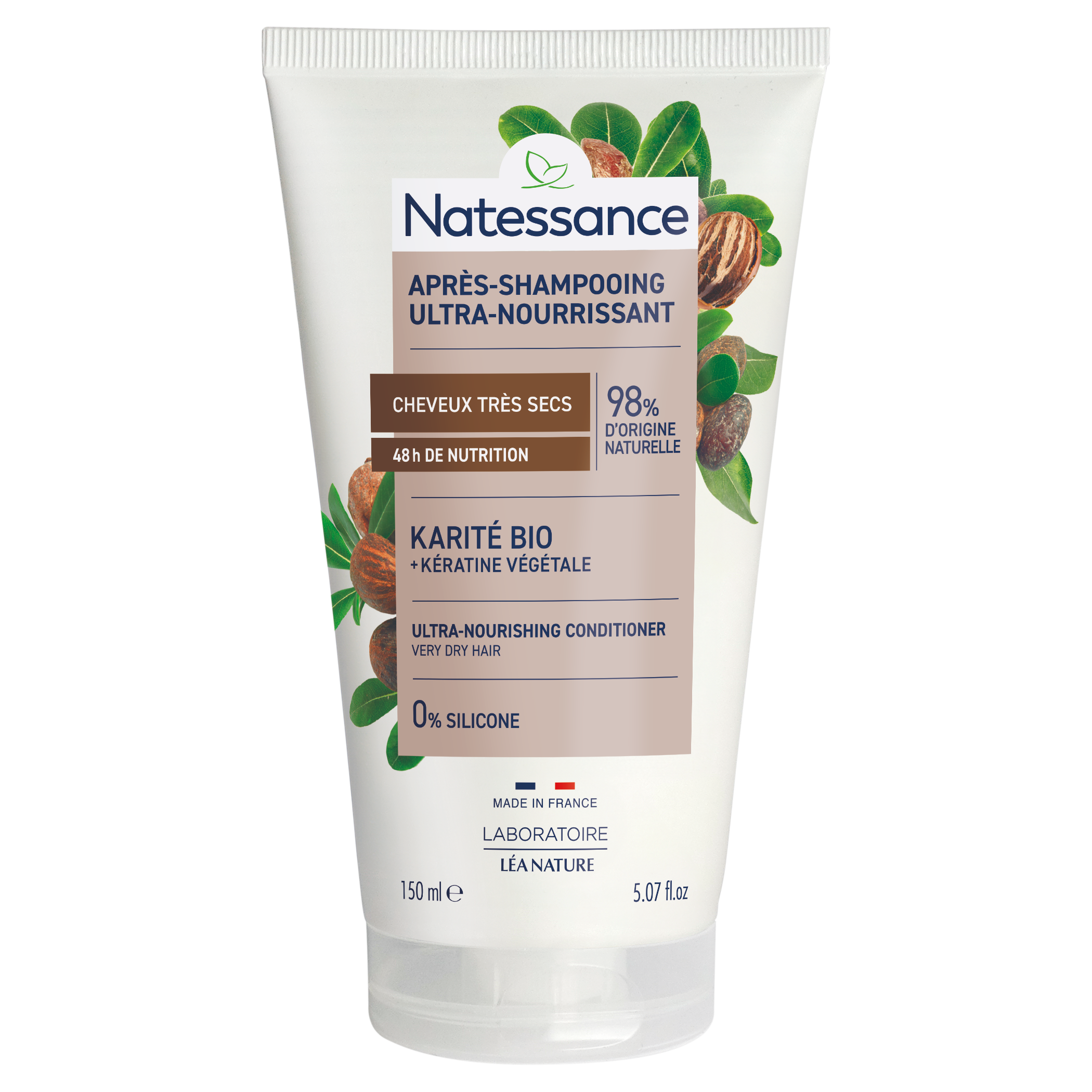 Natessance Ultra Nourishing Conditioner - Shea & Plant Keratin, 150 ml